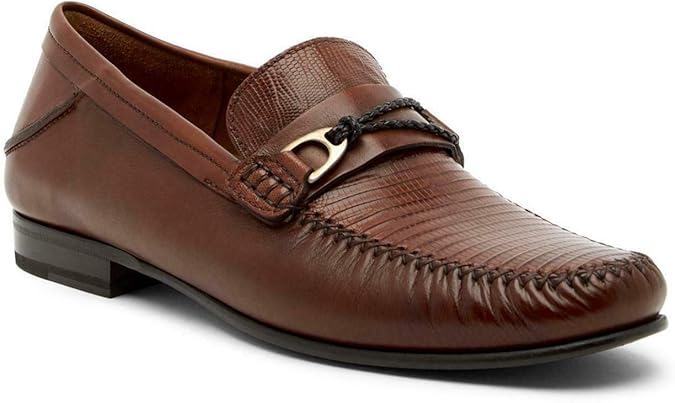 mezlan genuine lizard moccasin loafer