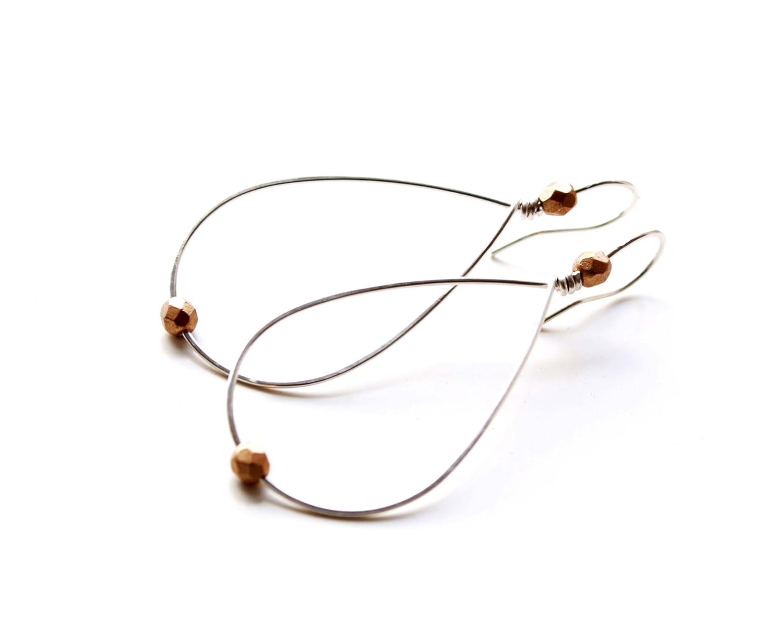 Sterling silver teardrop earrings Handmade