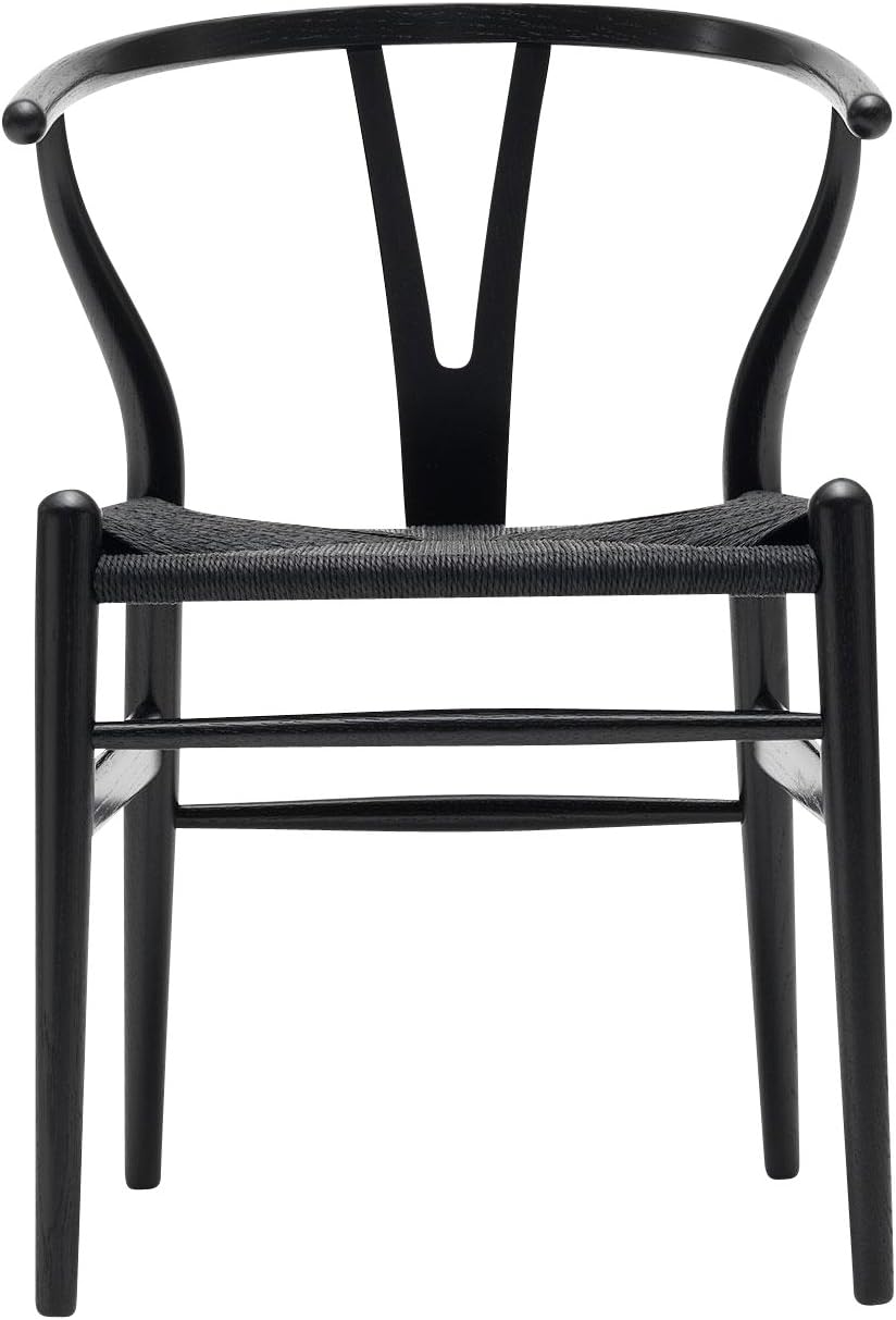 Carl Hansen Wishbone Classics CH24 Armchair oak black/lacquered/WxHxD 55x76x51cm/paper cord black