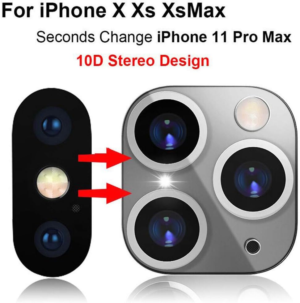 Camera Screen Protector Camera Case for iPhone X/XS/XS MAX Seconds Changed to iPhone 11 pro/pro max