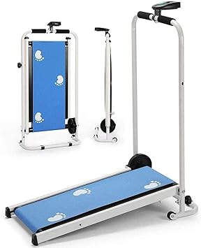 CRYPIN Mini Plegado mecánico no eléctrico Cinta de Correr Fitness ...