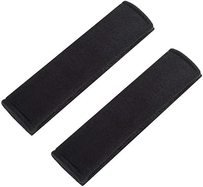URAQT Car Seat Belt Pad Cover 2 Pack Black Memory Foam Comfort