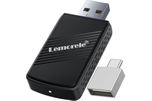 Lemorele Mini Wireless CarPlay Adapter&Android Auto Adapter,Plug&Play,Easily Upgrade Wired CarPlay to Wireless CarPlay Dongle,Instant Connectivity,for Apple iPhone iOS 10+&Android 11+ and 2015+ Cars