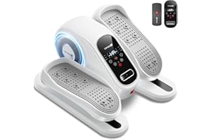 UMAY Under Desk Elliptical Machine, Electric Leg Exerciser for Seniors, Quiet & Portable Electric Seated Eclipse Exercise Training Machine with Remote, 12 Speeds & Mute Function, Manual & Auto Mode