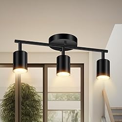 LED Track Lighting Fixtures Ceiling, Black 3-Light