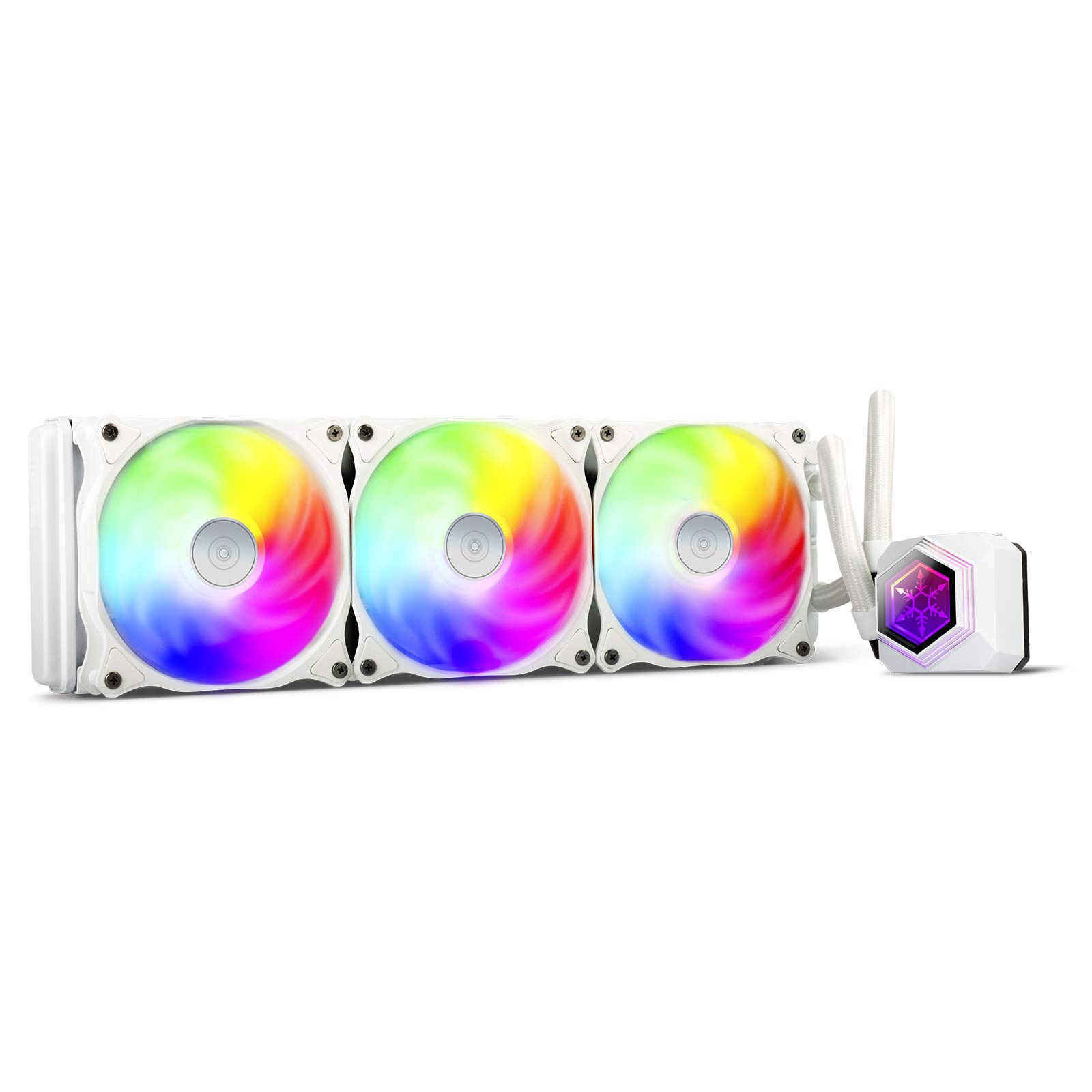 SilverStone Technology PF360W-ARGB, White, PermaFrost, AIO, 360mm, PWM, ARGB, Intel/AMD, SST-PF360W-ARGB