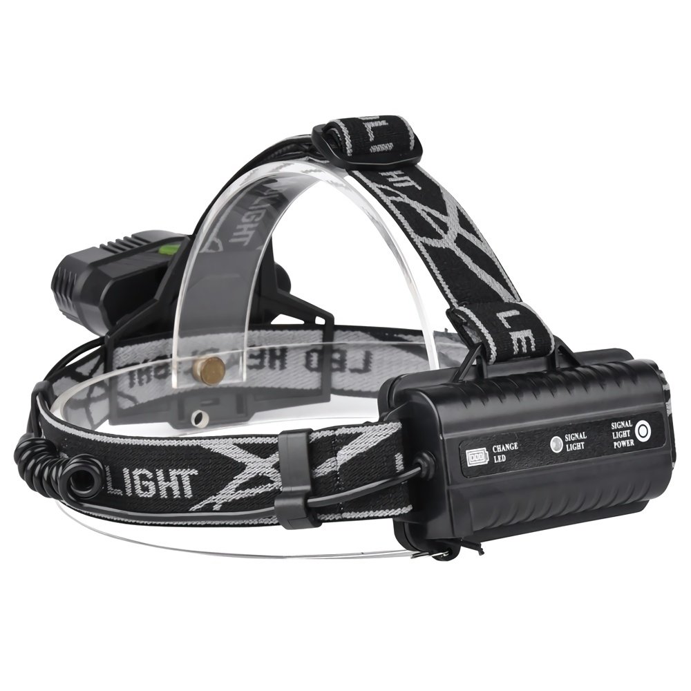 Headlamp 5 LED XM-L T6 XPE 15000lm Headlight Free hand Flashlight LED USB Headlamp Camp Hike Emergency Light Fishing Outdoor+USB Cable Charger+2x 18650 Batteries