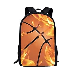 HUGS IDEA Cool Fire Basketball Backpacks for Kids