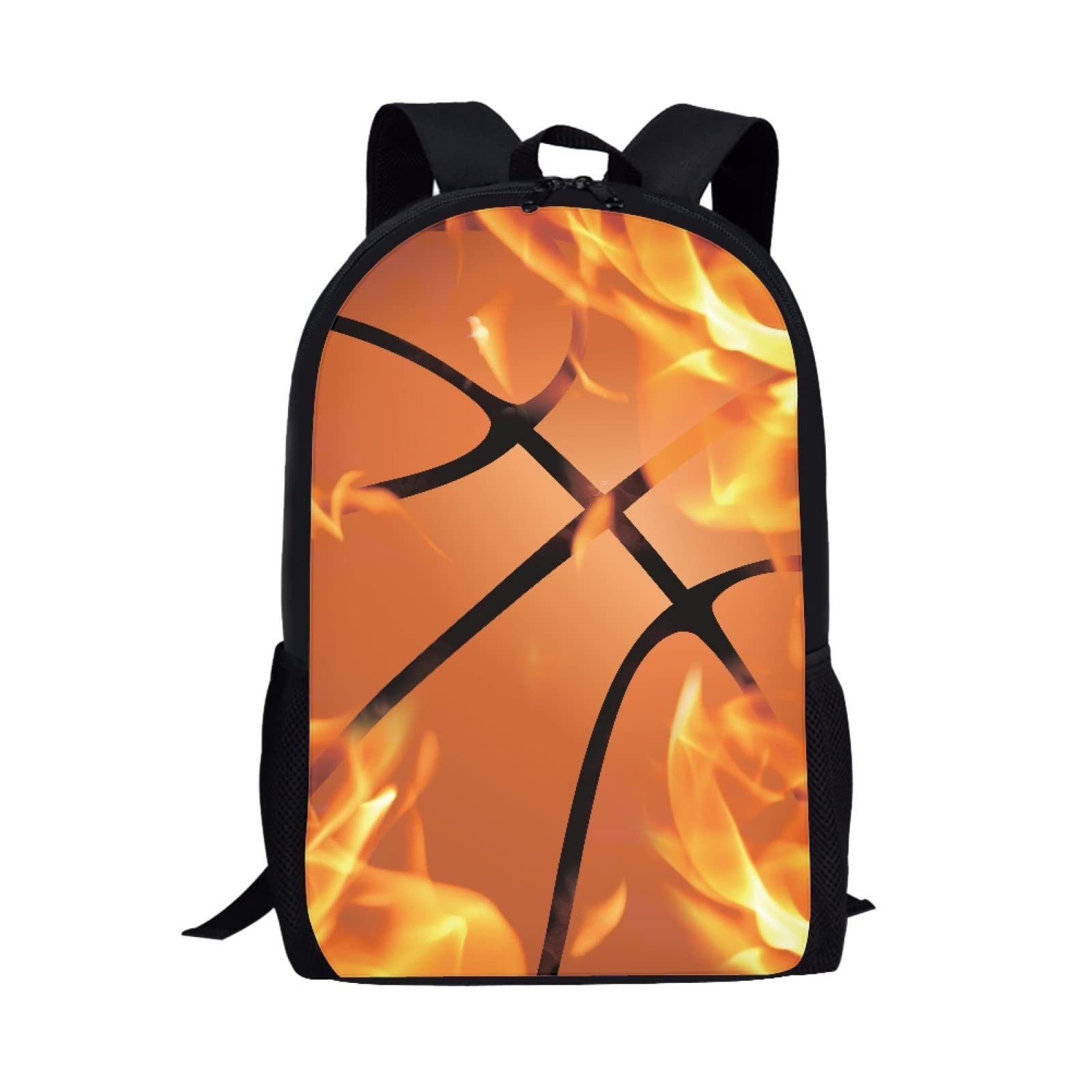 HUGS IDEA Cool Fire Basketball Backpacks for Kids