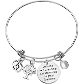 Ciyumu Great Grandma Bracelet Only the Best Grandmas Get Promoted for Great Grandmas Christmas Birthday Gift Bangle for Grandmother Grandma to Be Baby Announcement Gift