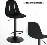 Lestarain LBAI64003-1 Kitchen Barstool Velvet Backrest 360° Swivel 60-81cm view 5