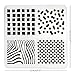 Hyamass 17pcs Mix Pattern Square Shape Hollow Out Painting Stencils Drawing Templates