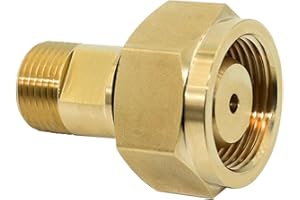 Ebrmeiwo CGA-520 B Tank Acetylene to CGA-200 MC Acetylene Regulator, Acetylene Adapter, Brass