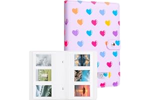 Ruibytree Mini Photo Album Book for 2x3 Inch Films - Small Picture Albums Fits Fujifilm Instax Mini 12 11 9 8 7 40 Instant Cameras,Polaroid Hi-Print Photos & Kpop Photocards Holder(156 Pack Purple)
