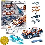 Modarri Delux X1 Dirt Car Build Your Car Kit Toy Set - Ultimate Toy Car: Make Your Own Car Toy - for Thousands of Designs - Real Steering and Suspension - Educational Take Apart Toy Gift for Kids