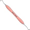 Professional Dental Tools Tartar Scraper for Dentist, Personal Use and Pets Plaque Remover for Teeth, Premium Oral Care Double Ended Dental Scaler | U5/33 Stainless Steel (Pink, Silicone Handle)