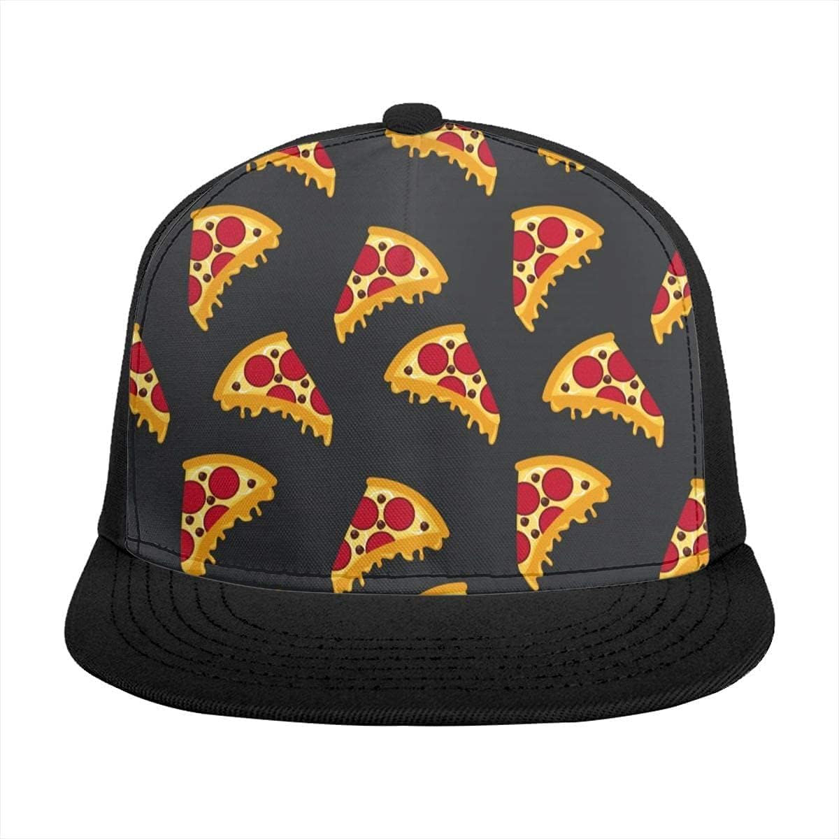 KINGAM Fast Food Pizza Unisex Flat Sun Visor Sombreros Trucker Hat HipHop y Street Dance Gorras