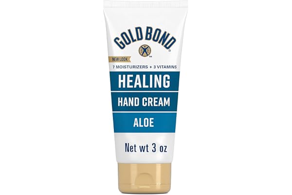 Gold Bond Healing Hand Cream with Aloe, Rich Moisturizer for Dry to Extra Dry Skin, Hydration that Lasts Through Handwashing, Non-Greasy, Dermatologist Tested, Light Scent, 3 Oz On-The-Go Tube