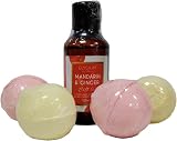 151 Elysium Spa Bath Oil & Bomb Gift Set Mandarin Ginger Neroli Scent view 3