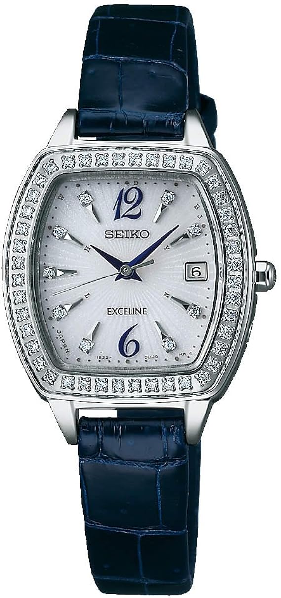 Amazon セイコー エクセリーヌ Seiko Exceline 腕時計 プレステージライン トノー型 革ベルト ソーラー電波 Swcw0 ダイヤモンド レディース 国内正規品 レディース腕時計 腕時計 通販