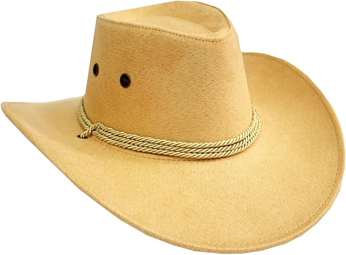 Amazon 19blue テンガロンハット ウエスタンハット メンズ 帽子 つば広 スエード調 クリーム ハット 通販