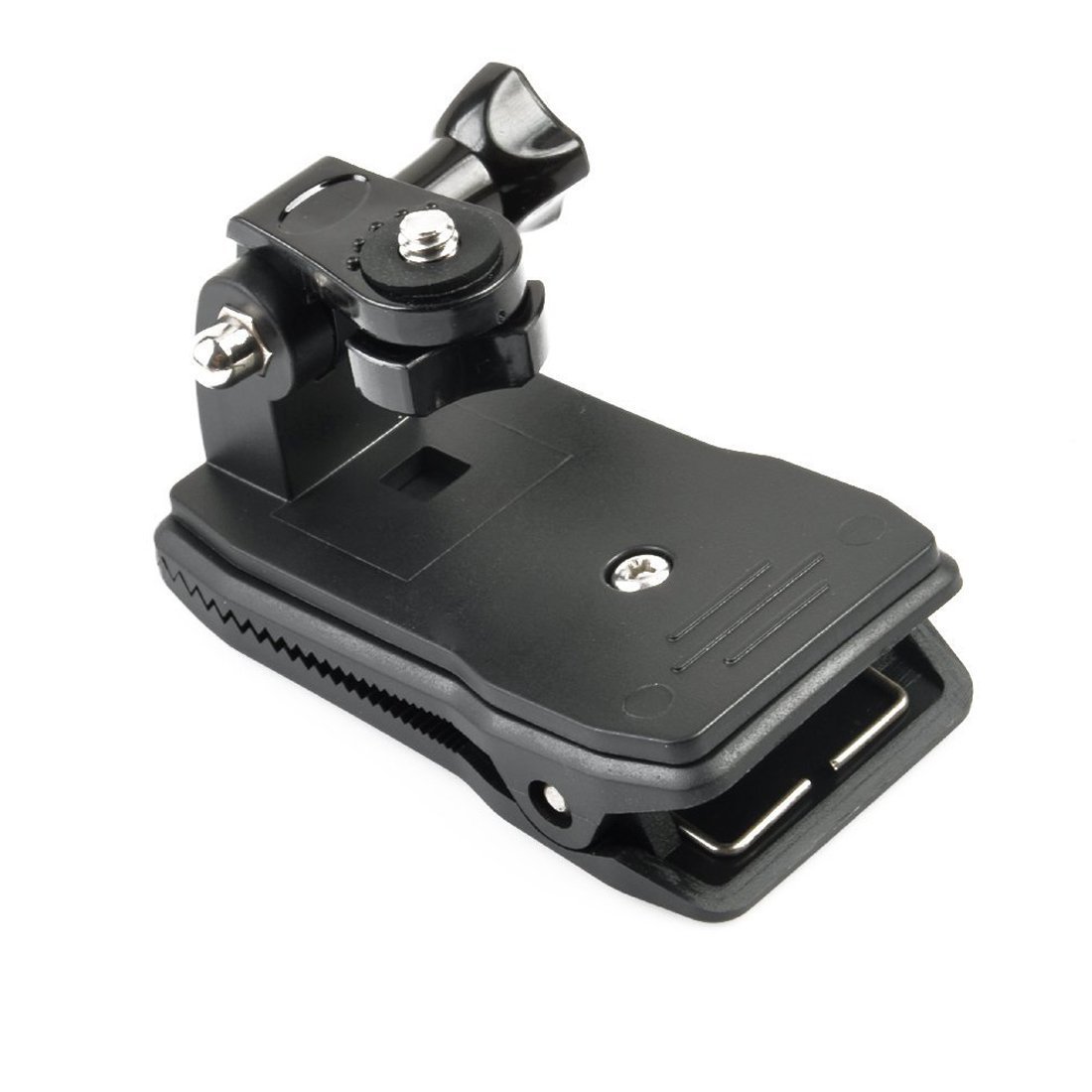 Yoogeer 360 Degree Rotary Backpack Hat Rec-Mounts Clip Fast Clamp Mount for GoPro Hero 2 3 3+ Sony action cam HDR-AS200V AS100V AS30V AS20V AZ1 FDR-X1000VR /AEE Camera/Xiaomi XiaoYi Camera Accessory