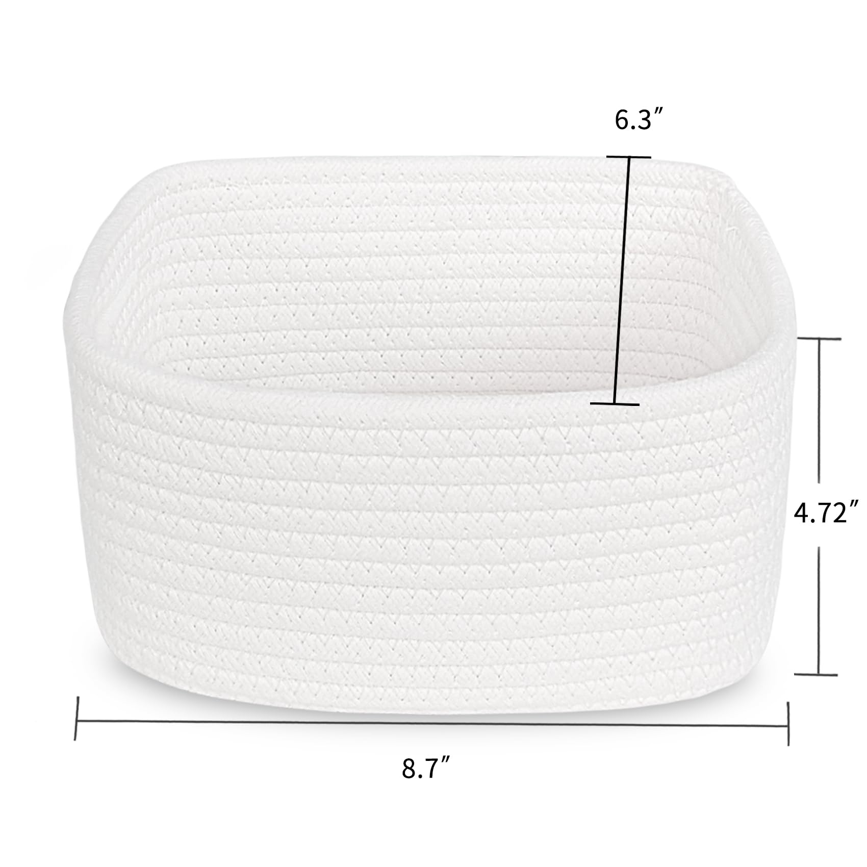 ABenkle Small Basket, Woven Storage Baskets for Organizing, Toy Basket, Cute Decorative Shelf Closet Organizer, Woven Storage Bins for Baby Nursery, Empty Gift Baskets, 8.7