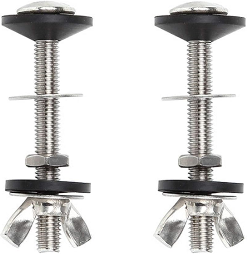 MinLUOCER 2 Pcs Stainless Steel Toilet Cistern Bolts 8mm x 70mm