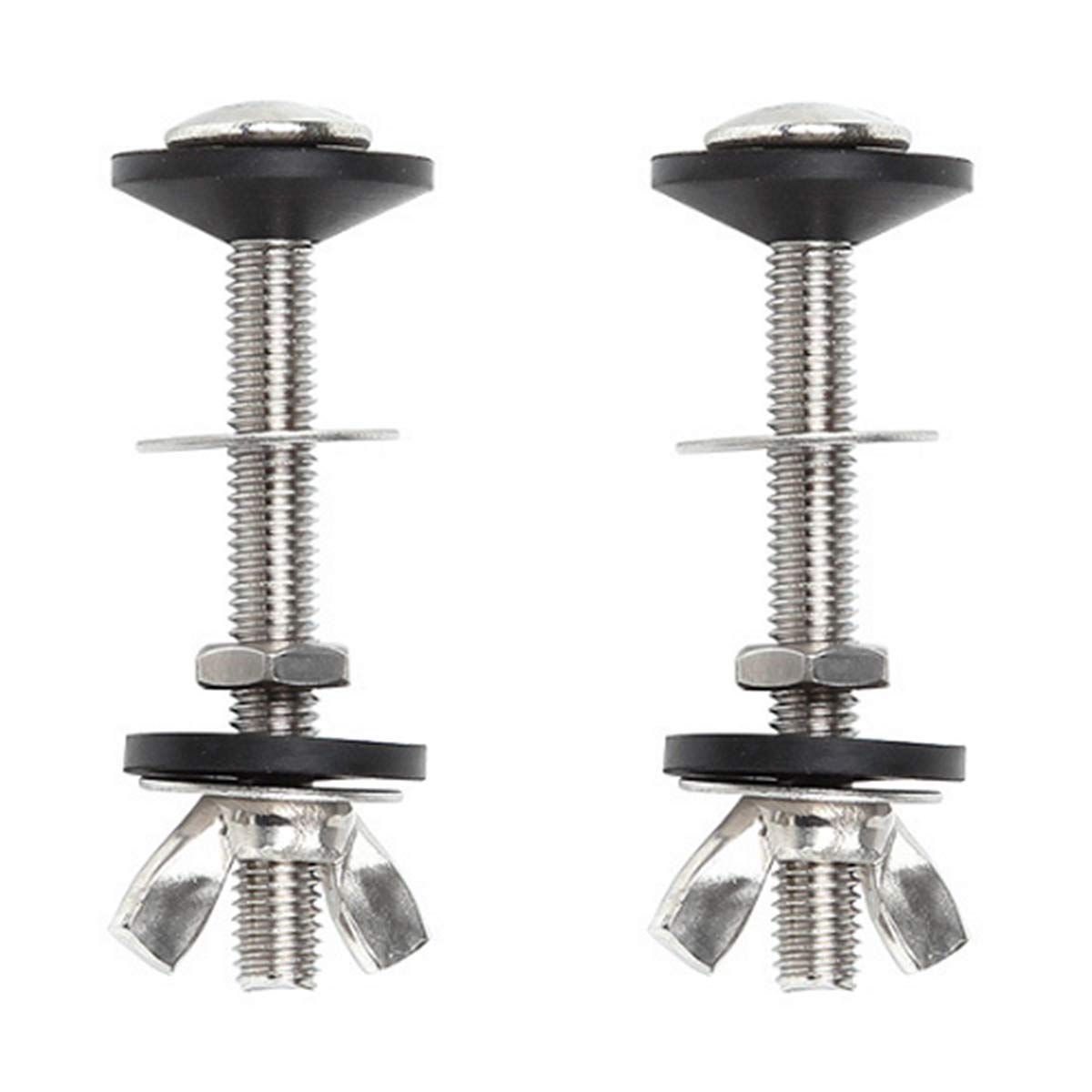 Juliyeh 2 Pcs Toilet Tank Bolts Toilet Tank Fixing Kit Stainless Steel Toilet Close Coupling Toilet Cistern Bolts for Toilet Close Coupled Toilet Kit