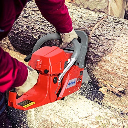 HUYOSEN 62cc Gas Chainsaws 2cycle Gas Powered Chainsaw, 20Inch Chainsaw, Cordless Handheld