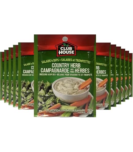 Club House Salads' n Dips, Italian Dressing & Dip Mix, No Artificial Colours or Flavours, No MSG Added, Perfect Choice for Making The Perfect Salad, 42g (Pack of 4) Grocery