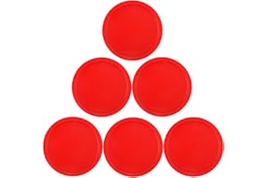ONE250 3 1/4 inch Air Hockey Pucks, Full Size Goal Packs Replacement Accessories for Game Tables (6 Pcs)