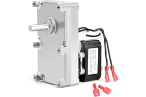 Hiorucet CU-047044 Auger Motor Replacement for Englander/England 10-CDV, 10-CDP, 49-SHC22, 49-TRC22, 10-CDVG, 10-CDVL Pellet Stoves, 4 RPM Clockwise Top and Bottom Auger Motor Feed Motor