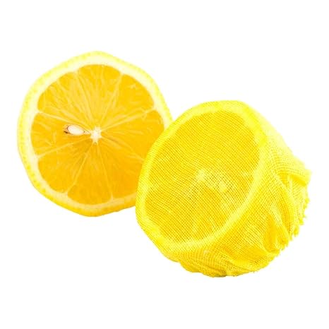 Lemon Wraps With Elastic Band Lemon Cheesecloth Yellow 2 Inches For Lemon Halves And Wedges 100ct Box Restaurantware - 
