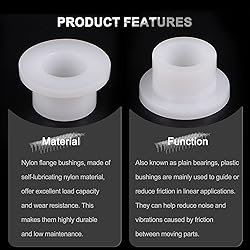uxcell 20pcs Flanged Sleeve Bearings Plastic