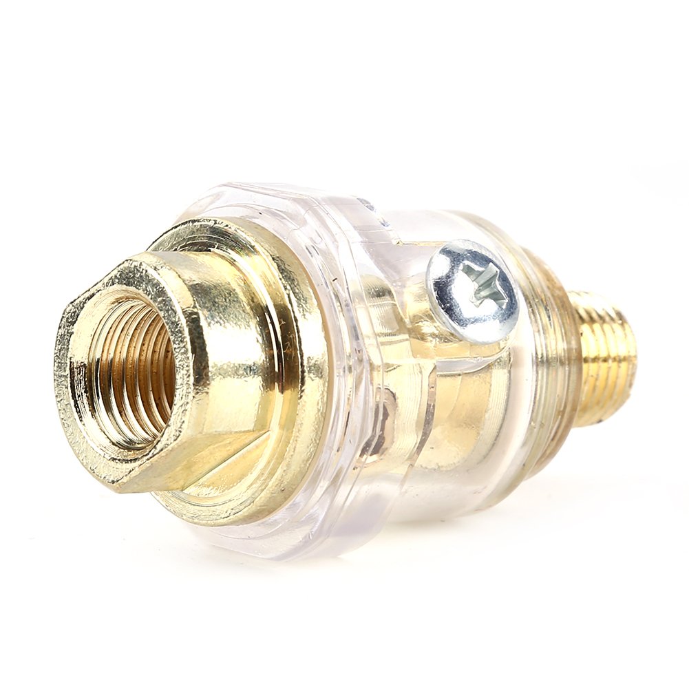 Ouitble Compressor Tube Oil, 1/4 BSP 150MPa Inline Oiler Lubricator -20~105℃ Air Tool Oiler 150MPa for Pneumatic Tool Air Compressor Tube for Small Tools