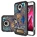 Moto Z2 Force Edition Case, Moto Z2 Force Case, LEEGU [Shock Absorption] Dual Layer Heavy Duty Protective Silicone Plastic Cover Case for Motorola Moto Z2 Force Edition 2017 - Gear Wheel