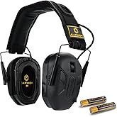 EARMOR Electronic Ear Protection for Shooting with 4 Microphones,Shooting Ear Protection with Gel Ear Pad, 30dB SNR/ 24dB NRR