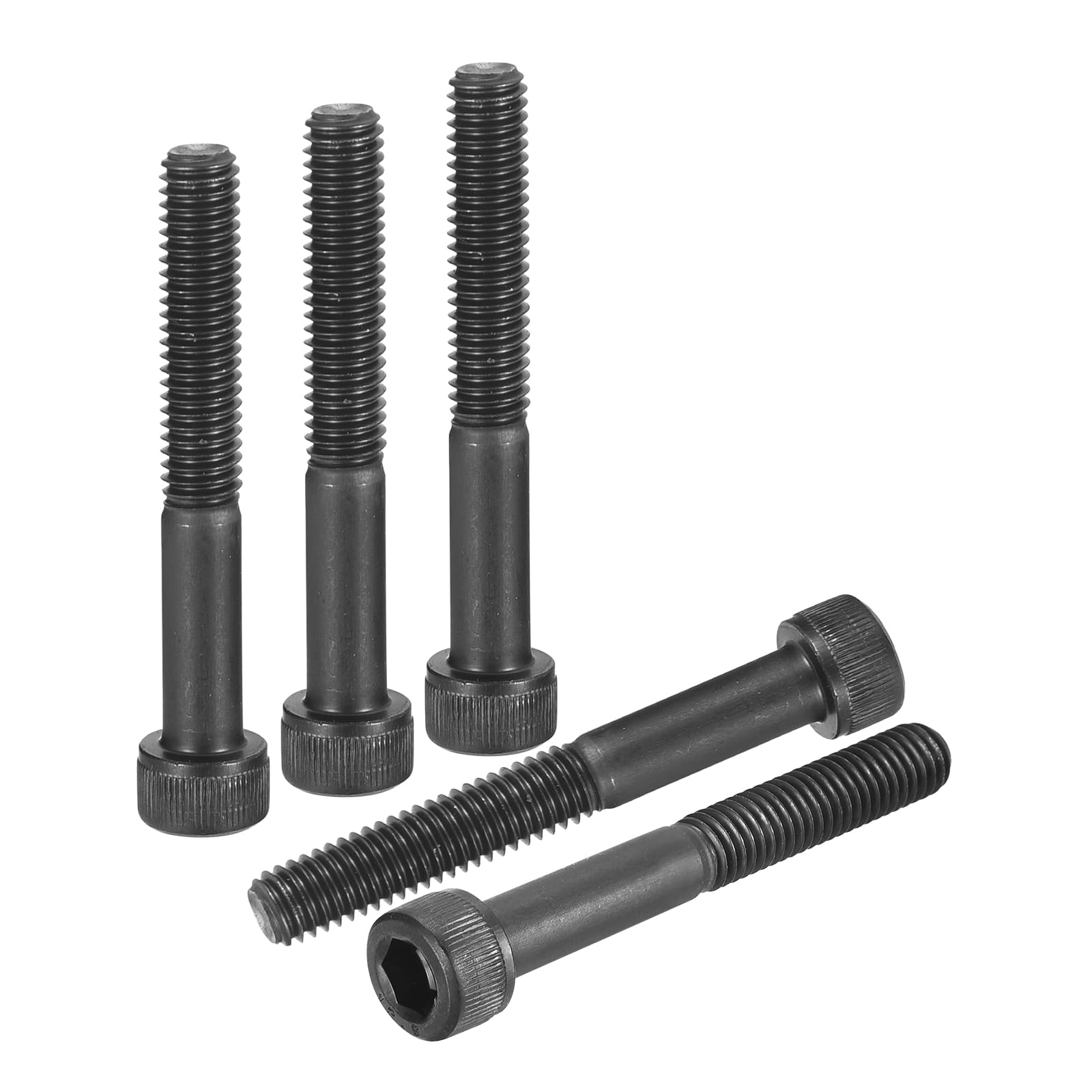 DTGN M6-1x45 Socket Head Cap Screws Bolts - 25Pack - Good for Road Bicycle, Mountain Bike, Auto, Motorcycle - Carbon Steel Hex Head Metric Screws, Black — image 1