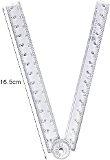 Guagua 2Pack Folding Transparent Ruler 30 cm 300 mm Clear Protractor view 2