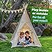 Canicove Teepee Tent for Kids - Award Winning 100% Cotton Play Tent - Large Indoor/Outdoor Tipi for Boys & Girls + Free Fun Flags!