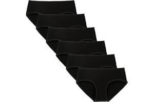 INNERSY Girls Cotton Underwear Teen Comfortable Panties Size 8-16 Briefs 6 Pack