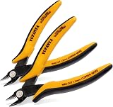 YUFANYA 2Pcs Wire Cutters Micro Flush Cutters PVC Grips Yellow