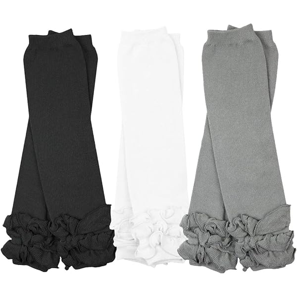 JuDanzy 4-Pack Baby Leg Warmers - Cotton Blend Newborn To 12 Pounds, 8 Inch Length