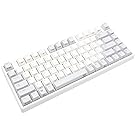 AKEEYO NiZ 静電容量無接点 キーボード 超小型 英語配列 USB有線/ワイヤレス 両対応 35g荷重 左FN＋右FN プログラマブル 多機能 Wireless Keyboard 日本語マニュアル アイボリー_84EC(S)BLe/35g (84キー)