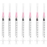 VIDDEL 100pcs 1ml 29G 1/2 in for Disposable lab Utensils,Refilling Liquids | 1cc 29 ga 1/2 in Luer Lock Dispensing Industrial Scientific Accessories,Individually Packed ,Removable, Plastic