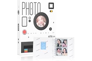 Baskiss A5 Kpop Photocard Binder with 30 4-Pocket Pages and One Divider, Cute 120 Pockets 6 Ring Card Holder Album Snug Fit for Standard Idol Photocards, Polaroids, Photos