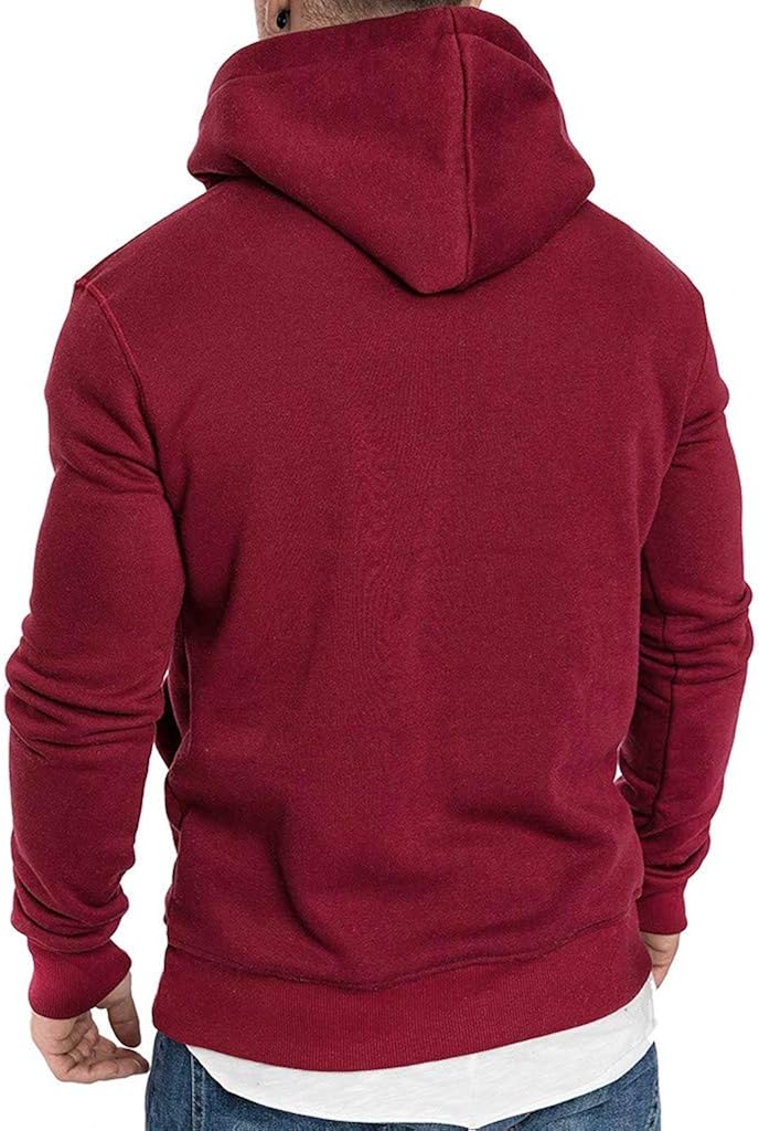 DIOMOR Mens Classic Basic Hooded Sweatshirt with Kanga Pocket Casual Big and Tall Drawstring Hoodie Pullover Outerwear at  Men’s Clothing store