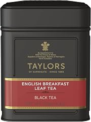 Taylors of Harrogate English Breakfast, Black Loose Leaf, 4.41 Ounce Tin Caddy (Pack of 1), Rich, Bright & Malty, Caffeinated