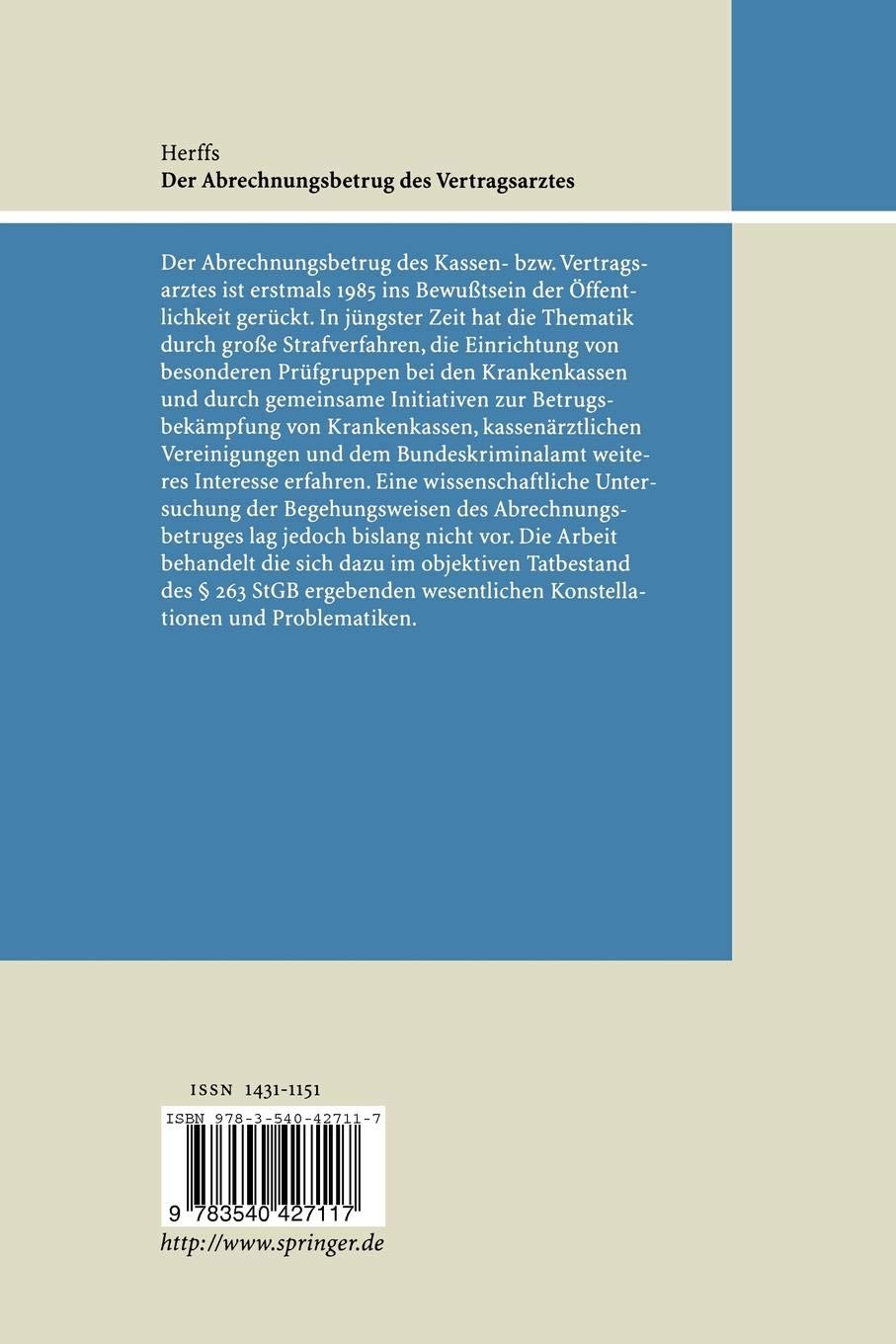 Der Abrechnungsbetrug Des Vertragsarztes Medr Schriftenreihe - 